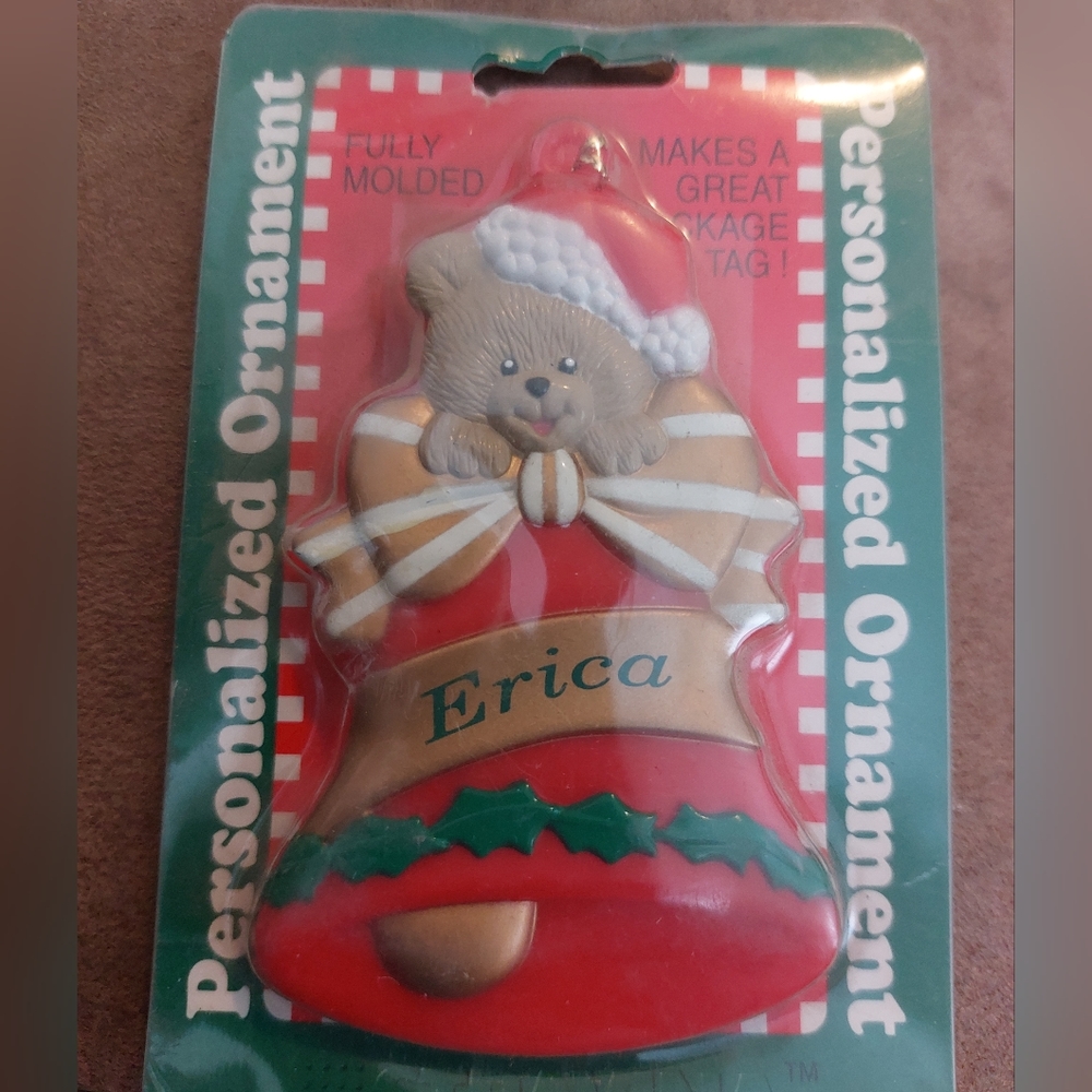 🎄 Erica christmas ornament/ gift tag vintage